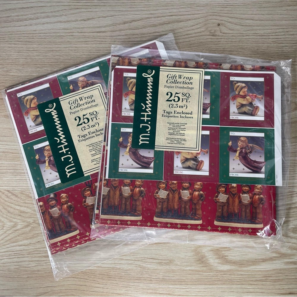 Vintage Christmas Hummel (2) Brand new packages of wrapping paper